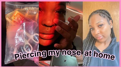 Piercing My Nose At Home Again Youtube