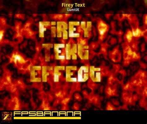 Collections Firey Text Gamebanana Tutorials