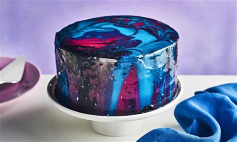 Galactic Mirror Glaze Cake Recipe Dr Oetker