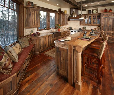 Ski Mountain In Your Back Yard Rustic Kitchen Design Rustic Country