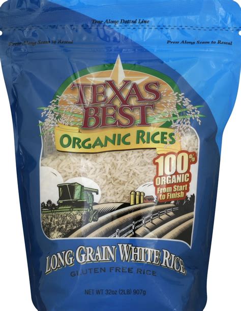 Organic Rices Gluten Free Long Grain White Rice Texas Best 32 Oz
