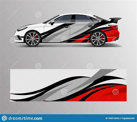 graphic abstract racing designs  vehicle sticker vinyl wrap car decal vector stock vector