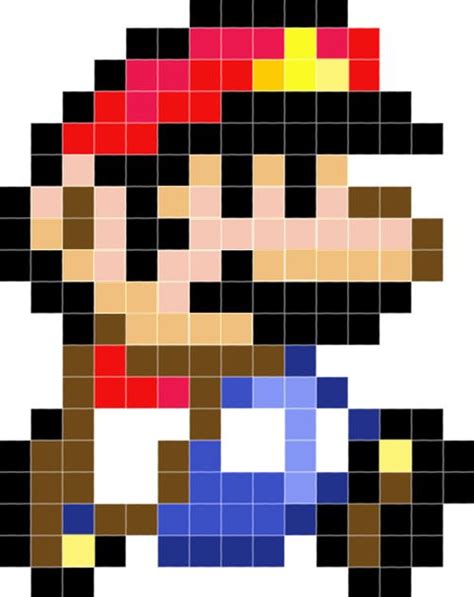 Super Mario Small Mario Cross Stitch Or Perler Pattern
