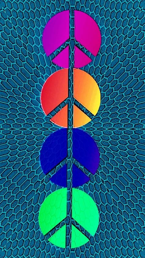 An Image Of A Peace Sign Made Out Of Different Colors