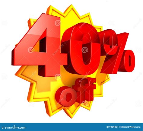 40 Percent Price Off Discount Stock Illustration Illustration Of