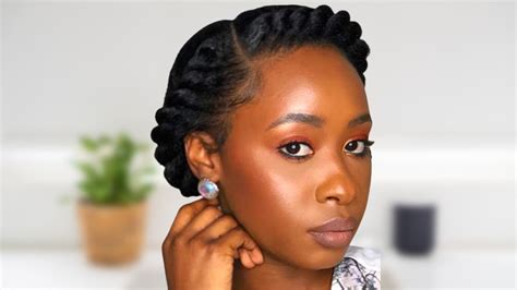 Halo Braid With Weave On 4c Hair Hairstyle Tutorial