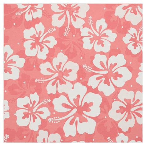 Tropical Hawaiian Hibiscus Floral Pattern Fabric In 2021 Floral