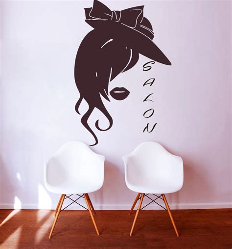Beauty Shop Vinyl Wall Decal Sexy Girl Beauty Salon Woman Makeup Cosmetics Art Wall Sticker