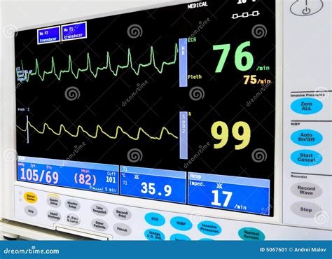 Icu Cardiac Monitor Stock Image Image Of Doctor Consultation 5067601