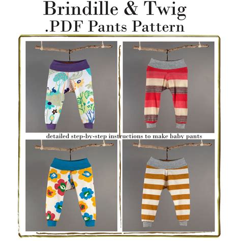 Baby Pants Sewing Pattern Instant Download Sizes 0 3 3 6 6 9 9 12