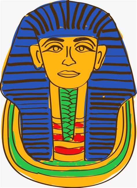 Hand Painted Cartoon Pharaoh Cartoon Clipart Pharaoh Egyptian