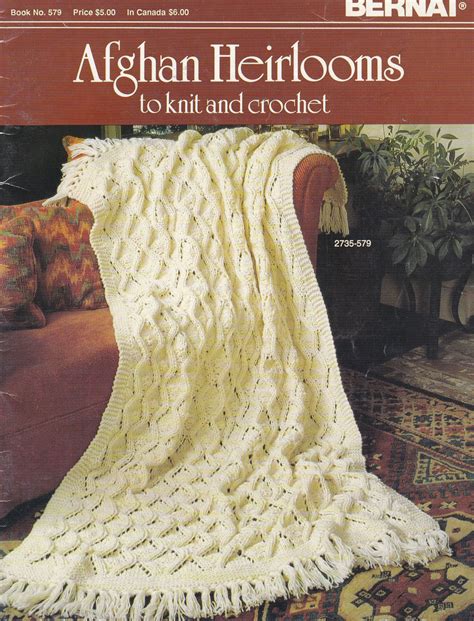 Afghan Heirlooms To Knit And Crochet Bernat Book 579 Shh Etsy Canada