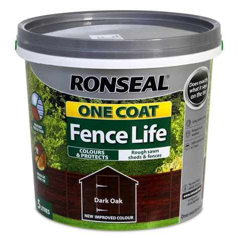 Ronseal One Coat Fence Life Garden Shed And Fence Paint Quick Dry Wood