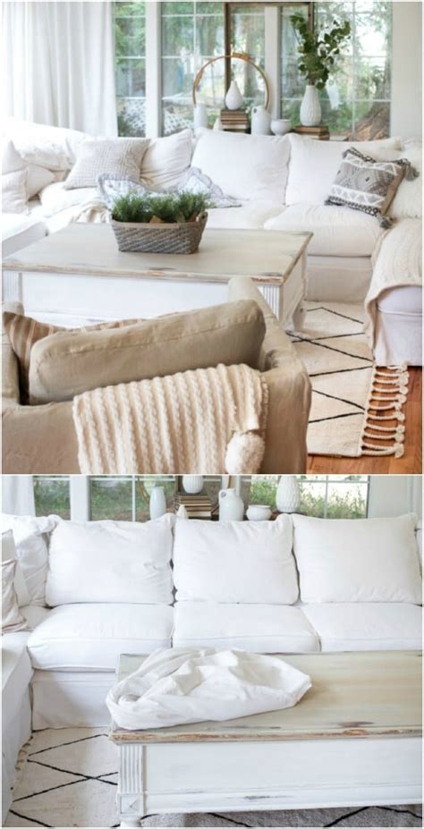 So while my vision was to always have a sofa i have been eager to finish this diy wooden studio sofa project recently (six months after i started it) to give myself a comfortable. 20 Easy To Make DIY Slipcovers That Add New Style To Old ...