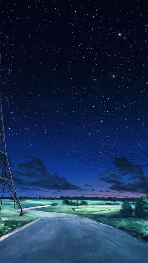 Night Sky Android Anime Wallpapers Wallpaper Cave