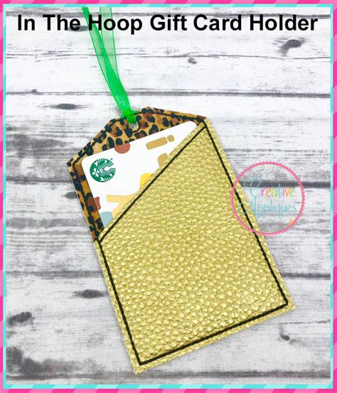 In The Hoop Blank Gift Card Holder Design Creative Appliques