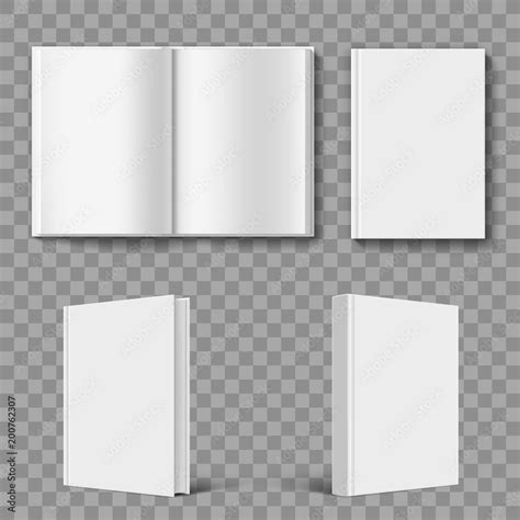 Set Of Blank Book Cover Template Stock Vector Adobe Stock