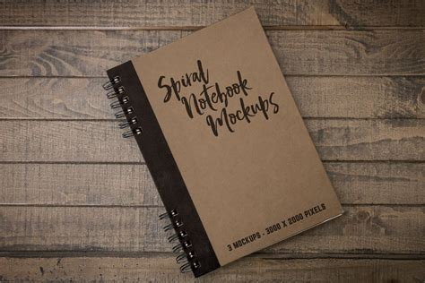 Spiral Notebook Mockups Volume 1 Design Panoply