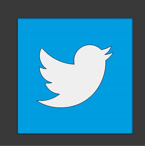 Twitter Icon Logo 3d Model Max Obj