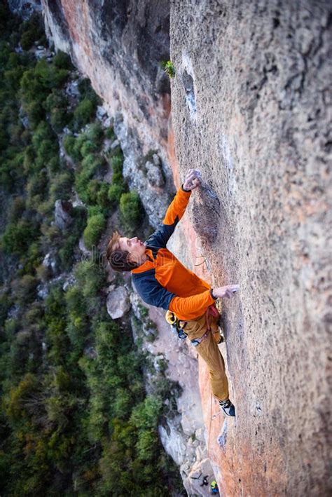 Extreme Sport Climbingoutdoor Lifestyle Rock Climber Stock Image