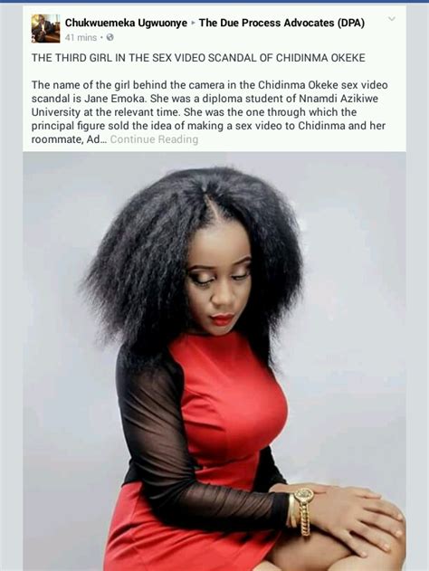 the face of jane emoka the third girl in the sex video scandal of chidinma okeke revealed photos