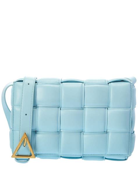 Bottega Veneta Padded Cassette Leather Shoulder Bag In Blue Lyst