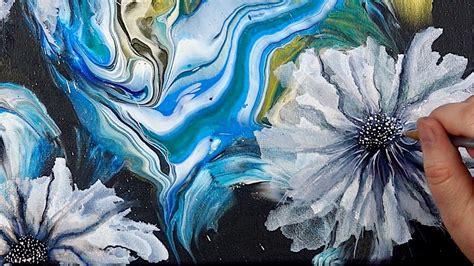 Alcohol Ink Flowers On Acrylic Pour Paintings ~ Stunning Results Youtube