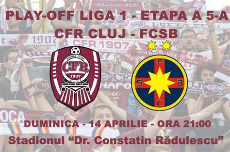 Club cfr cluj cs u craiova astra giurgiu fcsb fc botosani gaz metan medias fc viitorul constanța afc hermannstadt sepsi osk sf. CFR 1907 Cluj - FCSB - Liga 1 Betano - 14 apr 2019