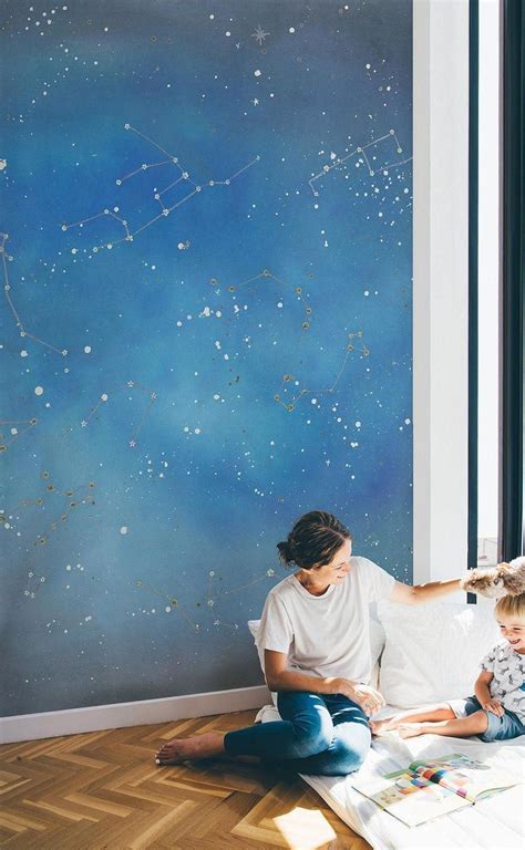 Impressivebedlinenideas Night Sky Wallpaper Kids Room Murals Room