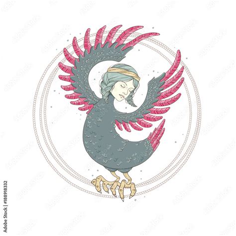 Sirin Bird Mythological Bird Russian Folklore Creature With The Body
