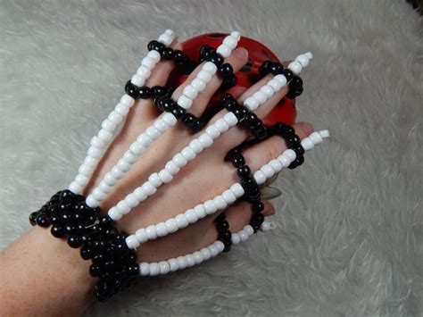 Do step 7 until you've thread on 15 beads. Skeleton Gloves - Kandi Tutorial - Ginger Cand-e's Kandi ...