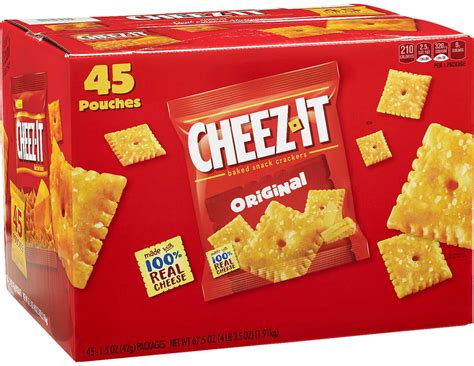 Cheez It Original Baked Snack Crackers Value Pack 45 Ct —
