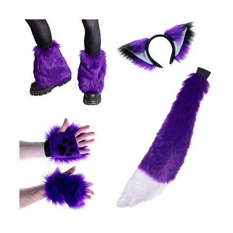 Purple Wolf Ears And Tail Ubicaciondepersonascdmxgobmx