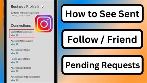 How To See Sent Request On Instagram 2023 Friend Request Follow