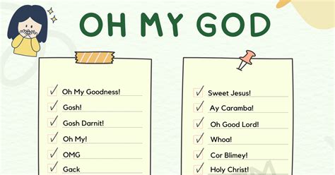 50 Interesting Ways To Say Oh My God In English 7esl