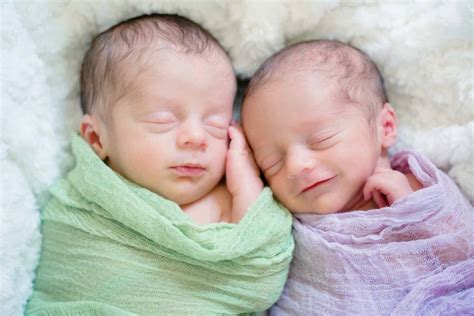 Sleeping Newborn Baby Twins