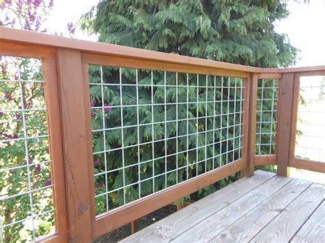 Our deck and deck railing needed to be replaced. Good Hog Wire Fence Panels : Fence and Gate Ideas - Ideas For Install Hog Wire Fence Panels