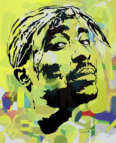 2pac Tupac Shakur Pop Art Poster 1 Mixed Media By Kim Wang