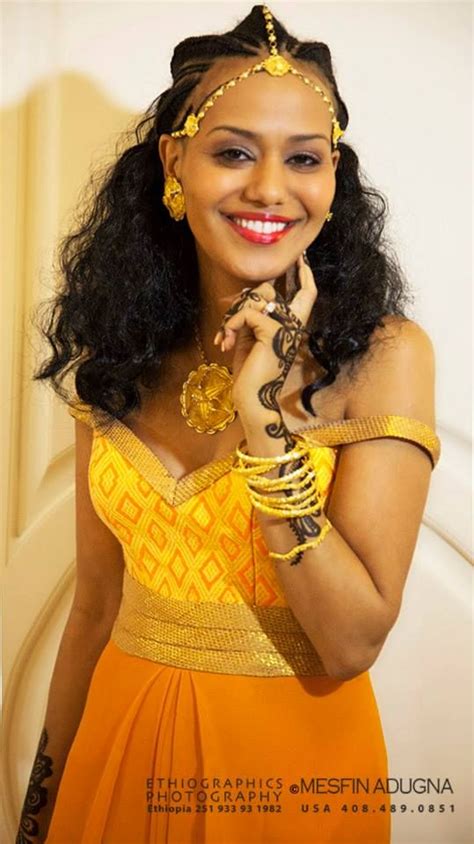 Orange Habesha Kemis Ethiopian Women Ethiopian Beauty Ethiopian Dress
