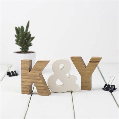Wooden Letters Small Oak Initials Set By Letters Etc