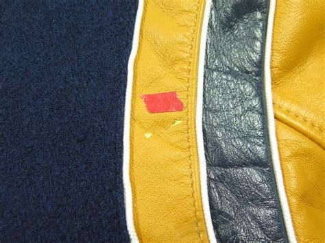 Vintage 90s Varsity Letterman Rams Jacket Mens 44 Leather Wool Two Tone