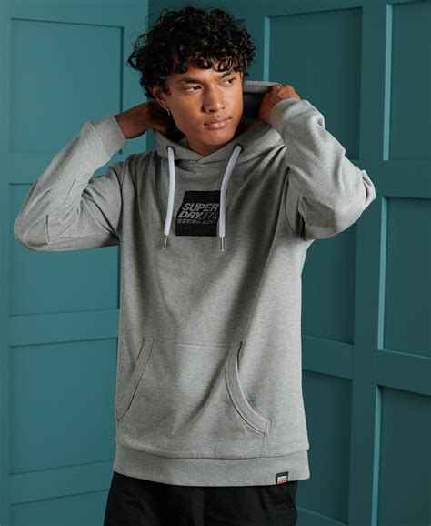 Mens Streetwear 9 Oversized Hoodie In Grey Superdry