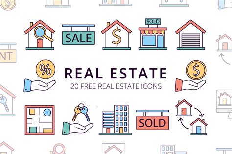 Real Estate Vector Free Icons Set