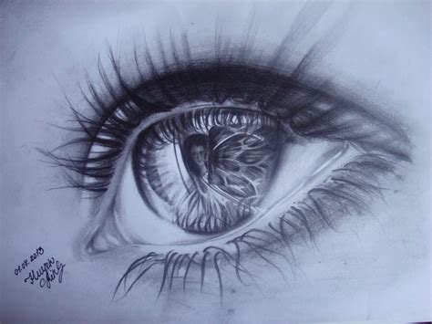 Realistic Eye Drawing With Pencil By Huyen Linh On Deviantart