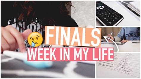 Week In My Life Finals Edition Study With Me For University Exams