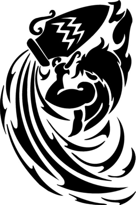 Tribal aquarius zodiac symbol tattoo design. 13 Cool Aquarius Tribal Tattoo