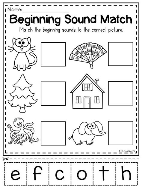 Coloring Pages Initial Sounds Worksheets For Kindergarten