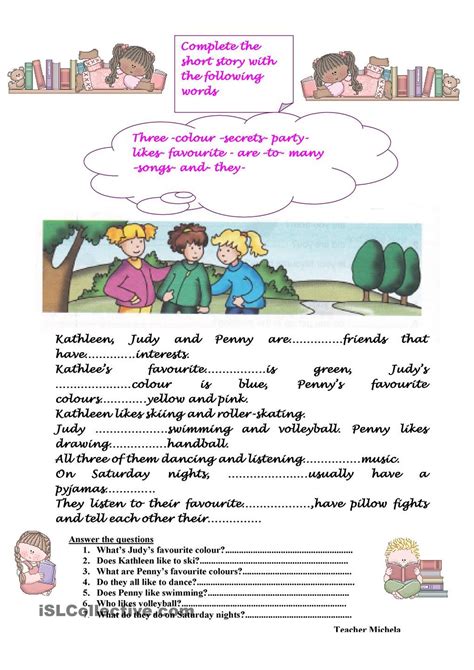 Short Stories With Worksheets
