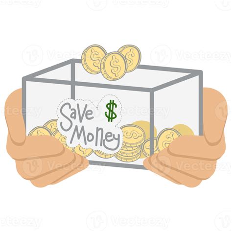 Free Saving Money Save Box And Jar Collection Set 15439124 Png With