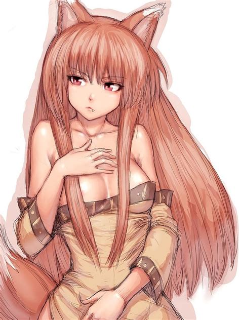 Holo Spice And Wolf Drawing By Fumio Fine Art America